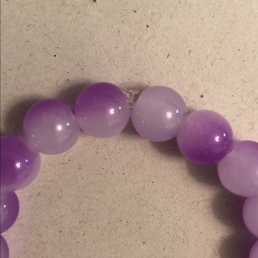 Lavender Amethyst Semi Precious Stones Purple Bracelet - Picture 3 of 3